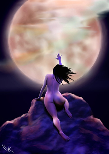 face à la lune